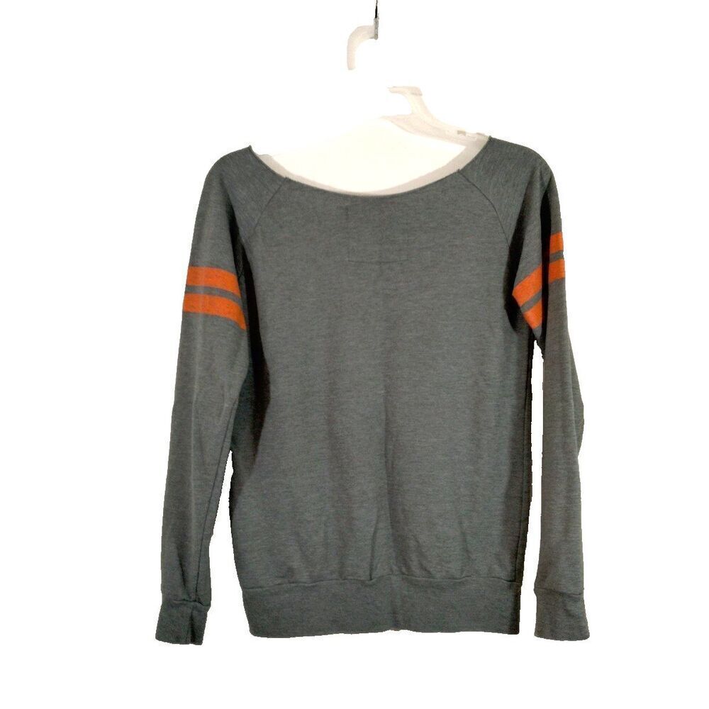 Clemson Tigers Pullover Sweatshirt Gray Long Sleeve Loose Fit - Picture 3 of 4